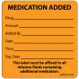 Label Paper Removable Medication Added, 1" Core, 2 7/16" x 2 1/2", Fl. Orange, 400 per Roll