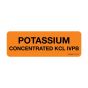 Label Paper Removable Potassium, 1" Core, 2-15/16" x 1", Fl. Orange, 333 per Roll