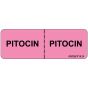 Label Paper Removable Pitocin: Pitocin, 1" Core, 2 15/16" x 1", Fl. Pink, 333 per Roll