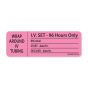 LABEL PAPER REMOVABLE WRAP AROUND IV 1" CORE 2 15/16" X 1 FL. PINK 333 PER ROLL