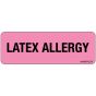 Label Paper Removable Latex Allergy, 1" Core, 2 15/16" x 1", Fl. Pink, 333 per Roll
