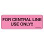 Label Paper Removable For Central Line, 1" Core, 2 15/16" x 1", Fl. Pink, 333 per Roll