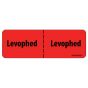Label Paper Permanent Levophed: Levophed, 1" Core, 2 15/16" x 1", Fl. Red, 333 per Roll