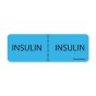 Label Paper Removable Insulin: Insulin, 1" Core, 2-15/16" x 1", Blue, 333 per Roll