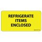 Label Paper Permanent Refrigerate Items, 1" Core, 2 15/16" x 1", 1/2", Yellow, 333 per Roll