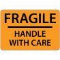 Communication Label (Paper, Removable) Fragile Handle With 2" 15/16" x 2 Fluorescent Orange - 333 per Roll