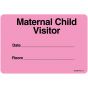 Label Paper Removable Maternal Child, 1" Core, 2" 15/16" x 2, Fl. Pink, 333 per Roll