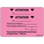 Label Paper Removable Attention Dr., 1" Core, 2" 15/16" x 2, Fl. Pink, 333 per Roll
