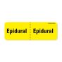 LABEL PAPER PERMANENT EPIDURAL : EPIDURAL 1" CORE 2 15/16" X 1 YELLOW 333 PER ROLL