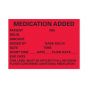 Label Paper Permanent Medication Added, 1" Core, 2-1/2" x 1-3/4", Fl. Red, 1000 per Roll