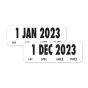 2023 Spee-D-Date™ Label January-December, White, 50 per Roll, 365 Rolls per Set