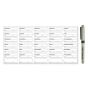 Sterile Label with Pen Synthetic Permanent 1.9" x 0.6" Clear, 35 per Sheet, 100 Sheets per Box