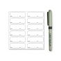 STERILE LABEL WITH PEN SYNTHETIC PERMANENT 2 1 9/10" X 0.6 CLEAR 12 PER SHEET, 100 SHEETS PER BOX