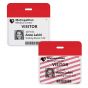 TEMPbadge® 1-Day Expiring Visitor Badge FRONT, Thermal Printable, Box of 1000