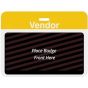 TEMPbadge® Large Expiring Visitor Badge Clip-on BACK, Pre-Printed "Vendor," Yellow, Box of 1000