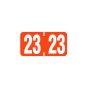 TAB® Compatible Color Code Label Year "23", 1 X 1/2 Dark Orange Mylar Permanent 500 Per Roll