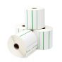 Direct Thermal Label  4" x 4 1/2", 1" Core, White with Green Border, 4 rolls of 500 labels