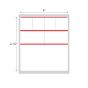 Direct Thermal Label, Paper, Permanent, 4" x 4-1/2", 1" Core, White with Red Border, 4 rolls of 500 labels