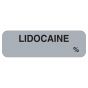 Anesthesia Label (Paper, Permanent) Lidocaine % 1 1/4" x 3/8" Gray - 1000 per Roll