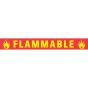 Hazard Tape (Removable) Flammable 1/2" x500" 125 Imprints per Roll - Yellow