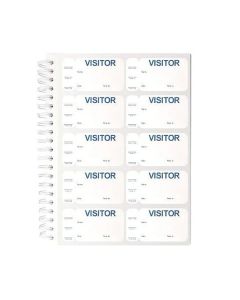 TEMPbadge® Non-Expiring Visitor Badge Log Book, 500 badges