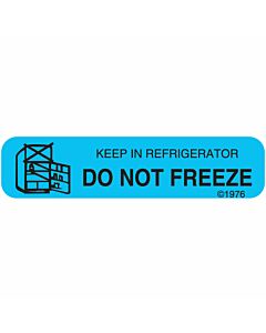 Communication Label (Paper, Permanent) Dont Freeze Keep 1 9/16" x 3/8" Blue - 500 per Roll, 2 Rolls per Box