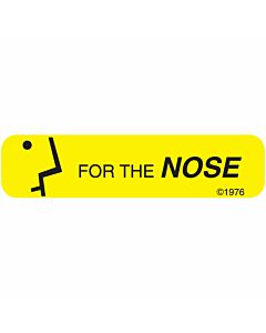 Communication Label (Paper, Permanent) For The Nose 1 9/16" x 3/8" Yellow - 500 per Roll, 2 Rolls per Box