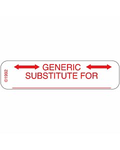 Communication Label (Paper, Permanent) Gen Substitute For 1 9/16" x 3/8" White - 500 per Roll, 2 Rolls per Box