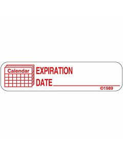 Communication Label (Paper, Permanent) Expiration Date 1 9/16" x 3/8" White - 500 per Roll, 2 Rolls per Box