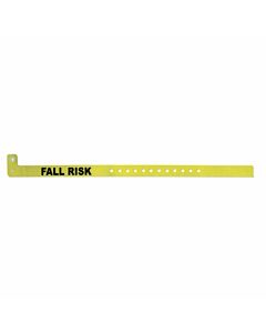 ClearImage® Alert Wristband Vinyl "Fall Risk" Pre-printed, State Standardization 1/2x11/4 Adult/Pediatric Lemon Drop - 500 per Box