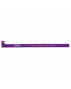 ClearImage® Alert Bands Vinyl "DNR" Pre-printed, State Standardization 1/2x11/4 Adult/Pediatric Purple Plum - 500 per Box