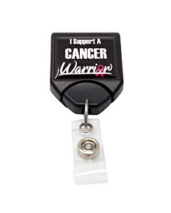 B Reel® "I Support a Cancer Warrior" Badge Reel Black 