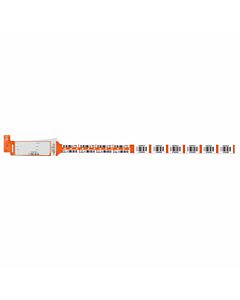 Securline® Blood Wristband Poly Synthetic Hybrid, Serialized Barcode Write-On/Label with Shield, Large Font 3-1/4" x 11" Adult Orange, 150 per Box