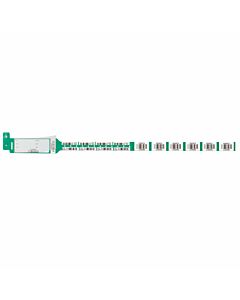 Securline® Blood Wristband Poly Synthetic Hybrid, Serialized Barcode Write-On/Label with Shield, Large Font 3-1/4" x 11" Adult Green, 150 per Box
