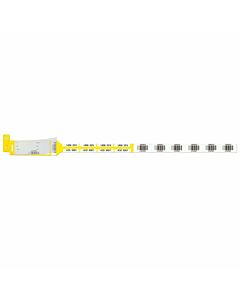 Securline® Blood Wristband Poly Synthetic Hybrid, Barcode Tail with Alpha Numeric Labels On Band 3-1/4" x 11" Adult Yellow, 150 per Box