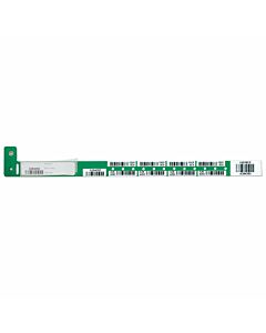 Securline® Blood Wristband Poly Synthetic Narrow Condensed Shield with Barcode Labels 3/5" x 11" Adult/Pedi Green, 150 per Box