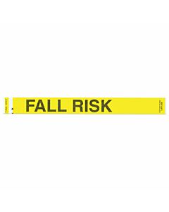 Short Stay® Alert Bands® Tyvek® "Fall Risk" Pre-printed, State Standardization, 1" x 10" Adult/Pediatric Yellow, 1000 per Box