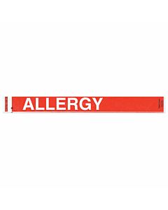 Short Stay® Alert Bands® Tyvek® "Allergy" Pre-printed, State Standardization, 1" x 10" Adult/Pediatric Red, 1000 per Box