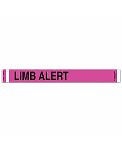 Short Stay® Alert Bands® Tyvek® "Limb Alert" Pre-printed, State Standardization, 1" x 10" Adult/Pediatric Day Glow Pink, 1000 per Box