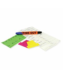 Sterile Label Kit Includes 48 Labels, Flags, Dual-Tip Sterile Marker, Specimen Strip, Time-Out Reminder, and Ruler Permanent 1-7/8" x 9/16", 100 per Case
