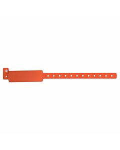 Speedi-Band® Write-On Wristband Vinyl Clasp Closure 1" x 10" Adult/Pediatric Orange, 500 per Box