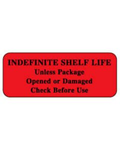 Label Paper Permanent Indefinite Shelf, 2 1/4" x 7/8", Fl. Red, 1000 per Roll