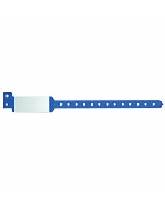 Sentry® SuperBand® Imprinter Wristband Poly 1" x 10-1/4" Pedi Blue, 500 per Box