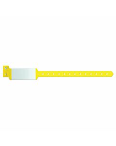 Sentry® SuperBand® Imprinter Wristband Poly 1" x 10-1/4" Pedi Yellow, 500 per Box
