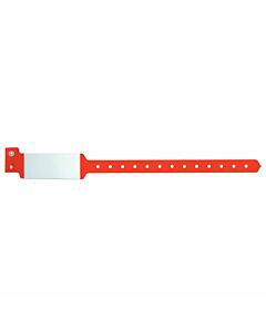 Sentry® SuperBand® Imprinter Wristband Poly 1" x 10-1/4" Pedi Red, 500 per Box