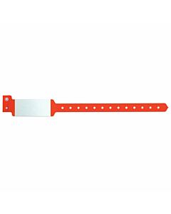 Sentry® SuperBand® Imprinter Wristband Poly 1" x 10-1/4" Pedi Orange, 500 per Box