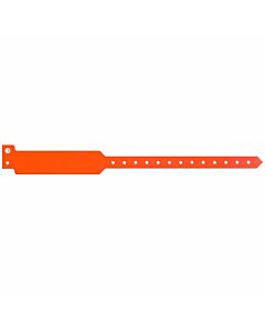 Sentry® SuperBand® Write-On Wristband Poly Clasp Closure 1" x 11-1/2" Adult Day Glow Orange, 500 per Box