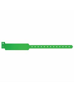 Sentry® SuperBand® Write-On Wristband Poly Clasp Closure 1" x 11-1/2" Adult Day Glow Green, 500 per Box