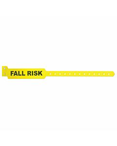 Sentry® Alert Bands® Wristband Poly "Fall Risk" Pre-Printed, State Standardization 1" x 11-1/2" Adult Yellow, 500 per Box