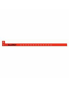 Sentry® Alert Bands® Wristband Poly "Allergy" Pre-Printed, State Standardization 1/2" x 10" Adult/pedi Red, 500 per Box